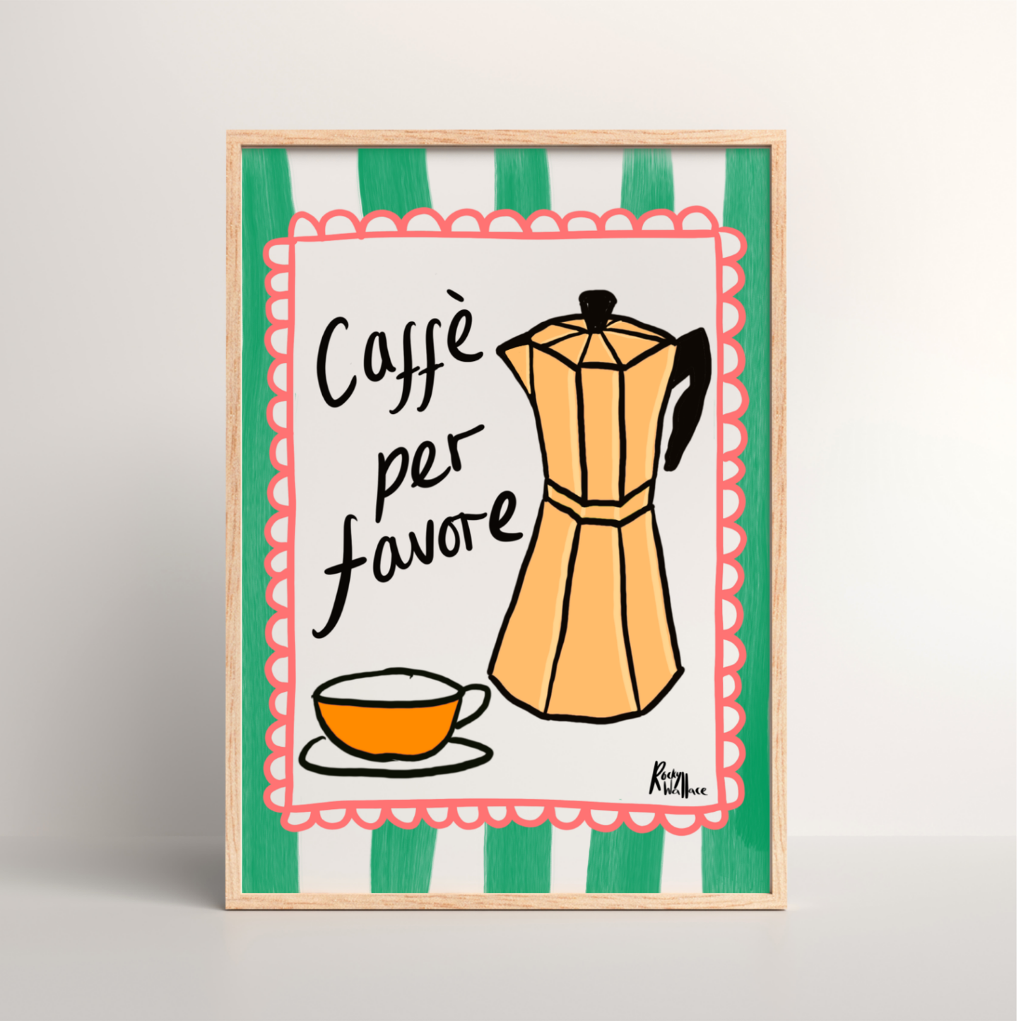 Caffè Per Favore – Italian Coffee A4/A3 Wall Art Print - Kitchen Poster - Unframed