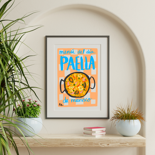 Paella de Marisco A4/A3 Print - Spanish Food - Unframed